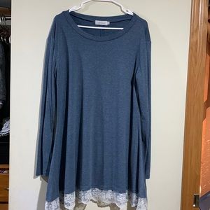 Long sleeve blue shirt